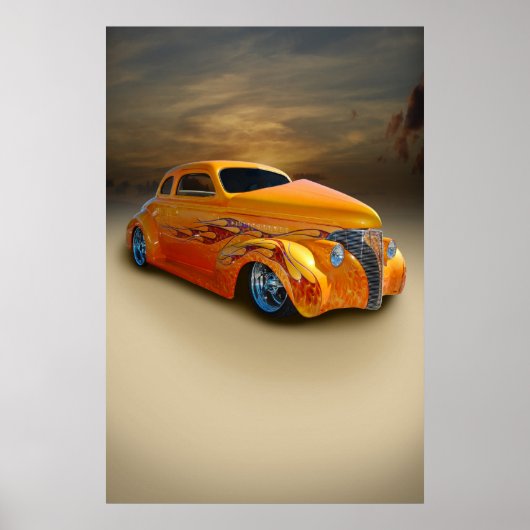 zand en zonsondergang poster (Voorkant)