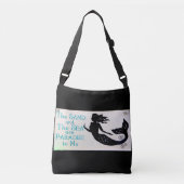 zand en zwart zee crossbody tas (Voorkant)