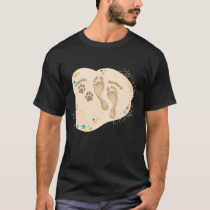 Zand gegraveerd huisdierliefhebber hond vader moed t-shirt