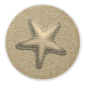 Zand gekleurde goudstaarvis zeeslak keramische knop (Voorkant)