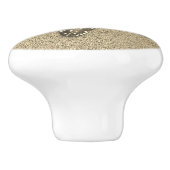 Zand gekleurde goudstaarvis zeeslak keramische knop (Zijkant)