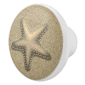 Zand gekleurde goudstaarvis zeeslak keramische knop (Rechts)