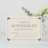 Zand Groter Certificaat van Authenticiteit (Staand voorkant)