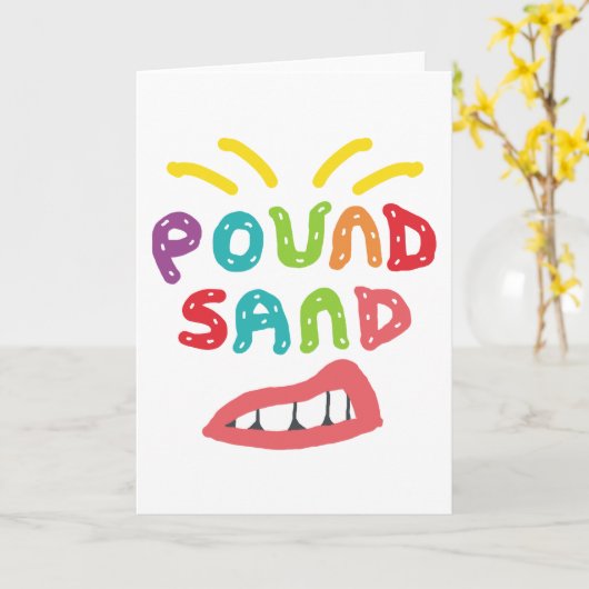 Zand happen kaart (Gele Bloem)