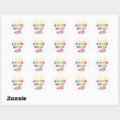Zand happen ronde sticker (Vel)