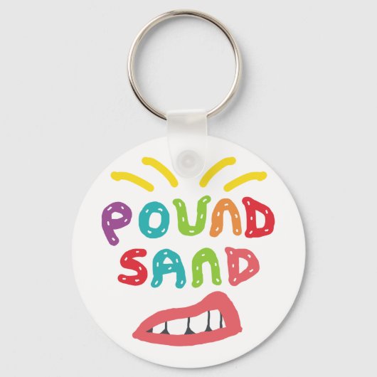 Zand happen sleutelhanger (Achterkant)