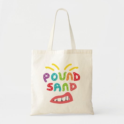Zand happen tote bag (Voorkant)