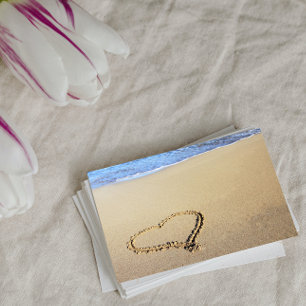 Zand hart briefkaart