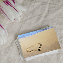 Zand hart briefkaart