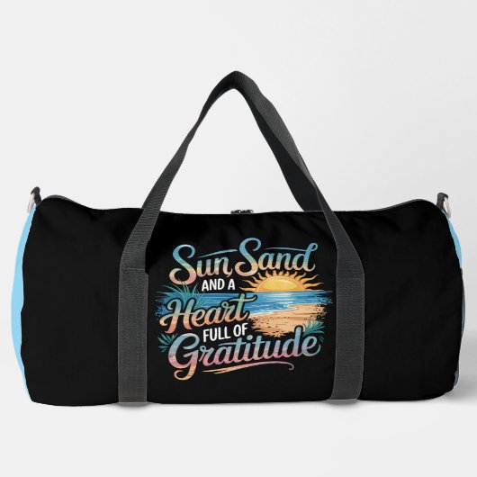 Zand Hart Dankbaarheid Strand Plunjezak (Voorkant)