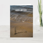 Zand Hart minimale liefde Kaart (Voorkant)