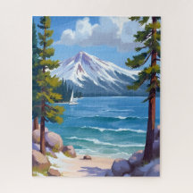 Zand Haven Strand Lake Tahoe Schilderij