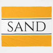 ZAND Heldere Gouden Geel Witte Racing Stripes Fleece Deken (Voorkant (Horizontaal))