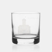 Zand-Hills vuurtoren Whisky Glas (Achterkant)