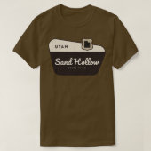 Zand Hollow State Park Utah Welkomstbord T-shirt (Design voorkant)