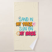 Zand in mijn tenen, zon op mijn neus badhanddoek (Badhanddoek)