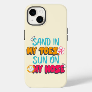 Zand in mijn tenen, zon op mijn neus Case-Mate iPhone 14 hoesje