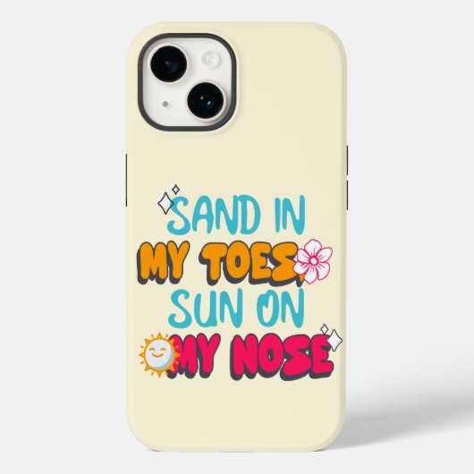 Zand in mijn tenen, zon op mijn neus Case-Mate iPhone case (Achterkant)