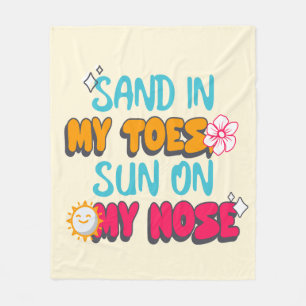 Zand in mijn tenen, zon op mijn neus fleece deken