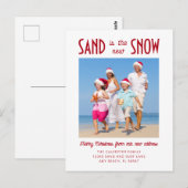 Zand is de aankondiging van de New Snow Photo Movi Briefkaart (Voorkant / Achterkant)