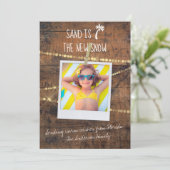 Zand is de New Snow Florida Holiday Photo Card (Staand voorkant)