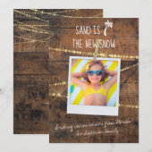 Zand is de New Snow Florida Holiday Photo Card (Voorkant / Achterkant)