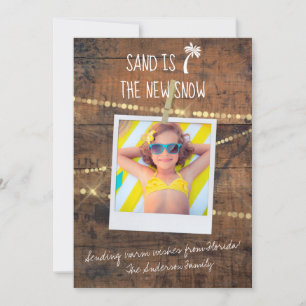 Zand is de New Snow Florida Holiday Photo Card