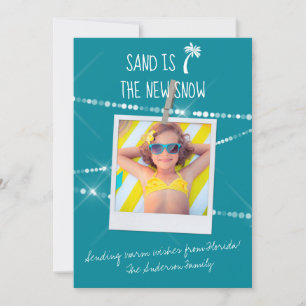 Zand is de New Snow Florida Holiday Photo Card