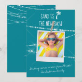 Zand is de New Snow Florida Holiday Photo Card (Voorkant / Achterkant)