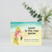 Zand is de Nieuwe Beweging van de Vakantie van het Aankondigingskaart (Staand voorkant)
