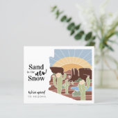 Zand is de Nieuwe Kaart van het Adres van SneeuwAr (Staand voorkant)