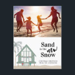Zand is de nieuwe sneeuwfotokerst feestdagenkaart<br><div class="desc">Zand is het Briefkaart van de New Snow Photo met kerstfeestdag... Als je overal langs de kust of in de buurt van stranden woont, is er een leuke unieke one-of-a-kind vakantiekaart met het gezegde "Sand is the New Snow" onder een foto van je familie (romping op het strand, visserij aan...</div>