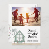 Zand is de nieuwe sneeuwfotokerst feestdagenkaart (Voorkant / Achterkant)
