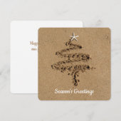 Zand Kerstboom - Platte Kerstkaart (Voorkant / Achterkant)