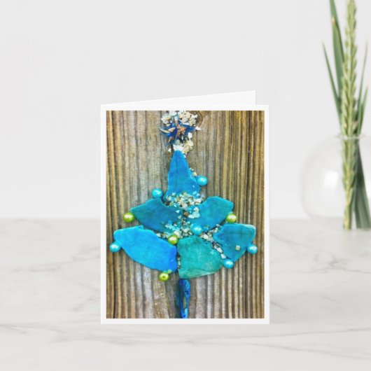 Zand $$$ Kerstkaart Feestdagen Kaart (Voorkant)