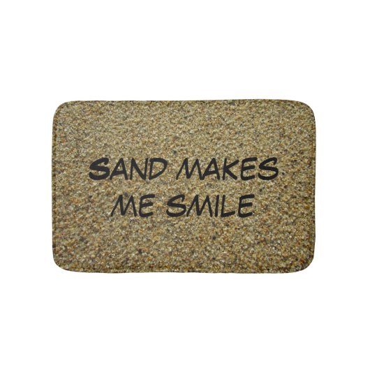Zand maakt me glimlachen Natuur Foto Beach Lover S Badmat (Voorkant)