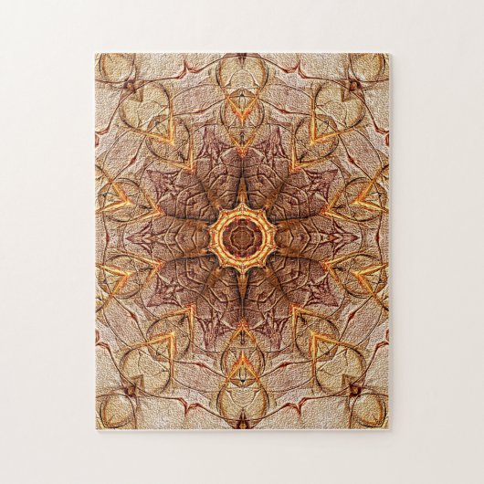Zand Mandala Patroon met Ster Centrum Puzzel (Verticaal)
