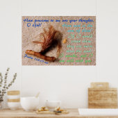 Zand met psalm 139:17-18 poster (Keuken)