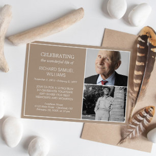 Zand Minimale viering van het leven 2 Foto's Memor Kaart