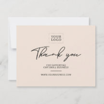 Zand | Modern Lettertype Bedankkaart voor Zakelijk