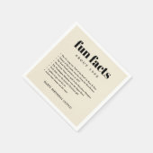 Zand Modern Minimale Leuke Feiten Verjaardagsjaar Servet (Hoek)