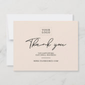 Zand | Moderne briefing voor zakelijk dank Bedankkaart (Voorkant)