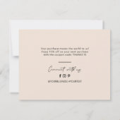 Zand | Moderne briefing voor zakelijk dank Bedankkaart (Achterkant)