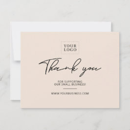 Zand | Moderne briefing voor zakelijk dank Bedankkaart