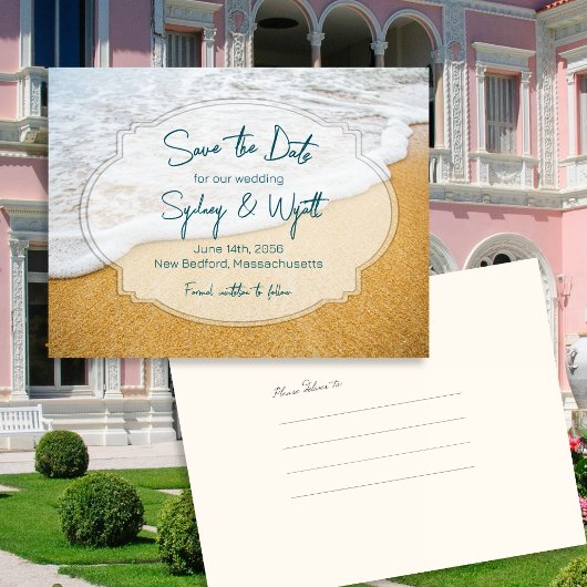 Zand n de Douane van het Surf sparen het Briefkaar Aankondigingskaart