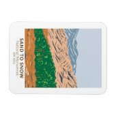 Zand naar sneeuw National Monument California Magneet (Horizontaal)