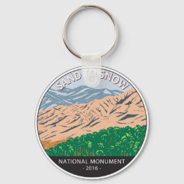 Zand naar sneeuw National Monument California  Sleutelhanger