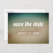 Zand Oceaan Strand Bruiloft Save the Date Aankondigingskaart (Voorkant / Achterkant)