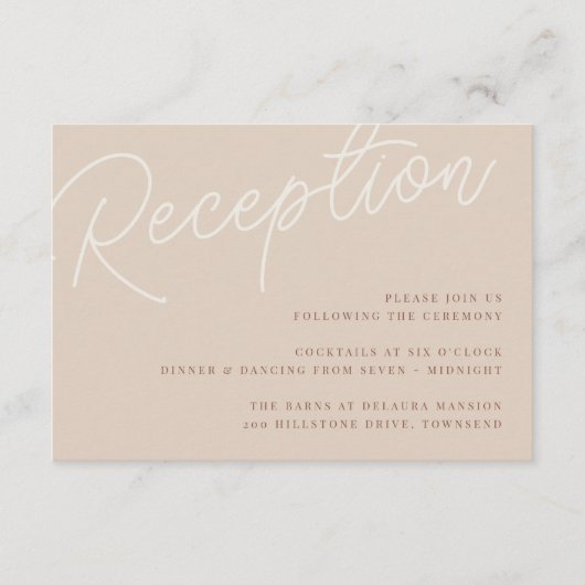 Zand | Ontvangst van watermerken in script Informatiekaartje (Voorkant)