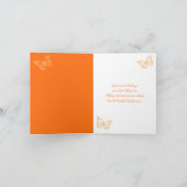 Zand, Oranje, Witte Tropische Strand Bedankkaart (Binnen)